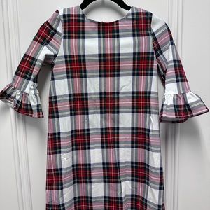 Vinyard Vines Flutter Sleeve Plaid Shift Dress